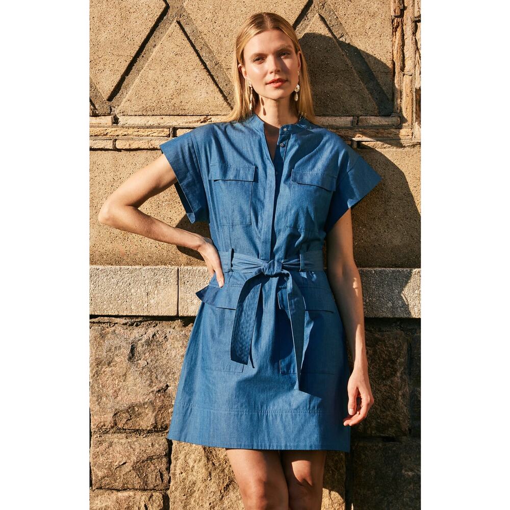 TYLER BOE WENDY SHIRT DRESS DARK DENIM NWT SIZE 12